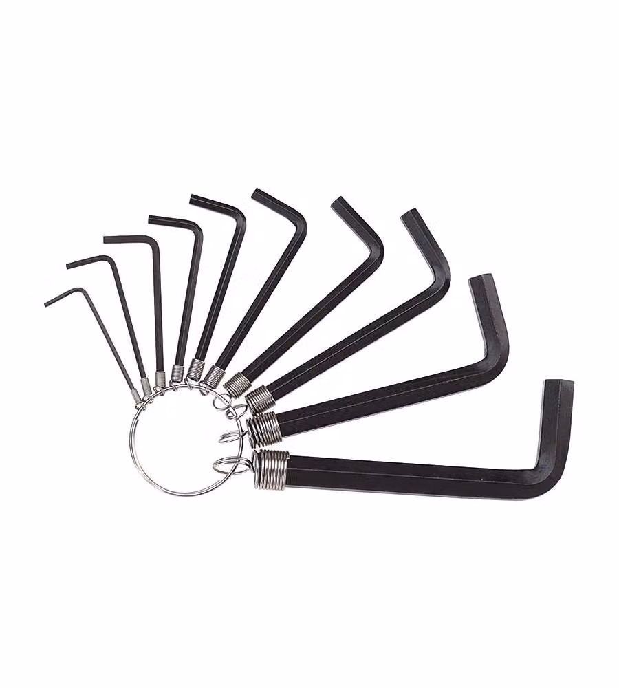 Fervi Chiavi Esagonali 1,5-10mm in Acciaio Fosfatato - Set 10pz