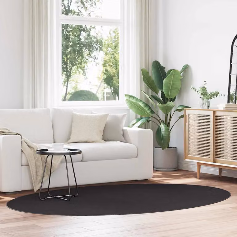 Tappeto moderno vidaXL HUARTE nero, lavabile e antiscivolo, 160 x 230 cm, 100% poliestere