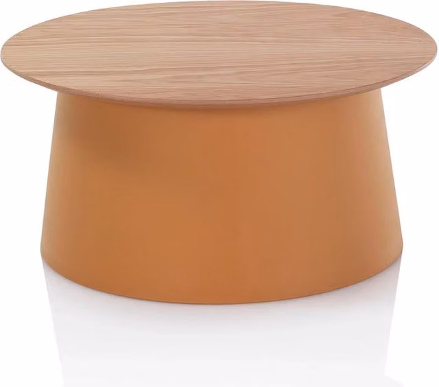Tavolino rotondo MARUS-B AQA DESIGN colore giallo senape