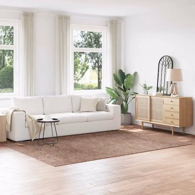 Tappeto Shaggy Moderno vidaXL Marrone Antiscivolo e Lavabile in Polipropilene L: 200 cm, P: 290 cm