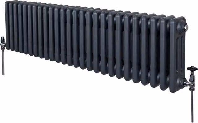 Termosifone Radiatore a 3 colonne per riscaldamento centralizzato Grigio Antracite 30 x 119cm