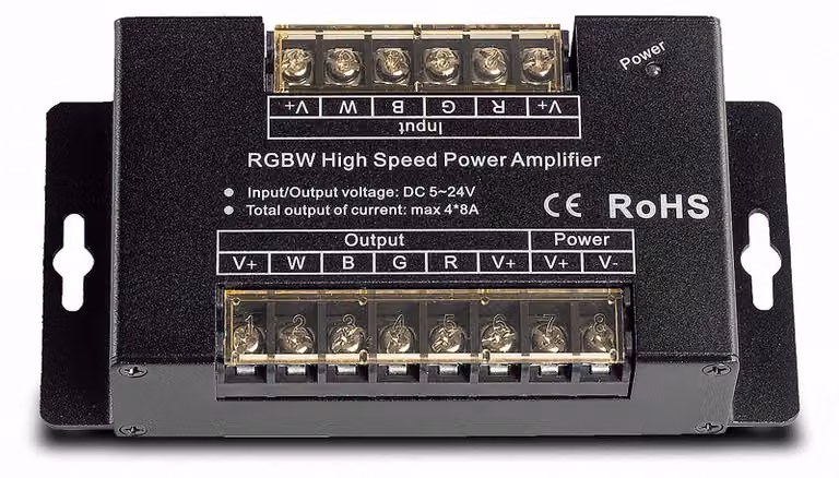 Amplificatore di segnale LED (ripetitore) RGB/RGBW 4x8A 5-24V