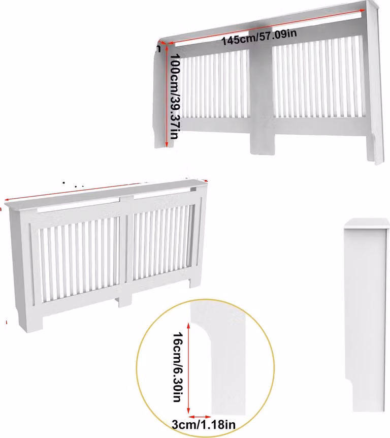 Copertura per termosifoni, design moderno, facile da montare, marca B-L