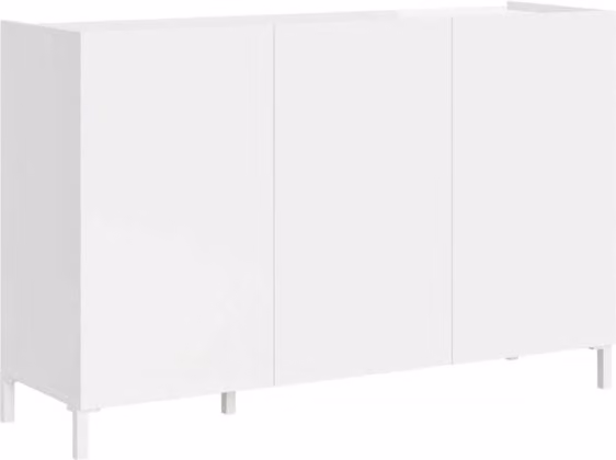 Madia 3 ante 130x40x84 cm bianco lucido - SOLARIA