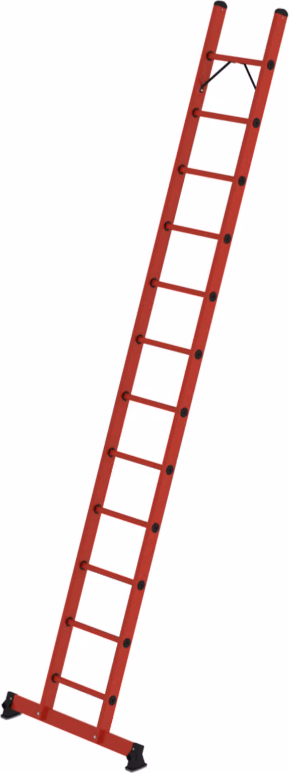 Scala a pioli in plastica MUNK in vetroresina con traversa nivello® a 12 pioli