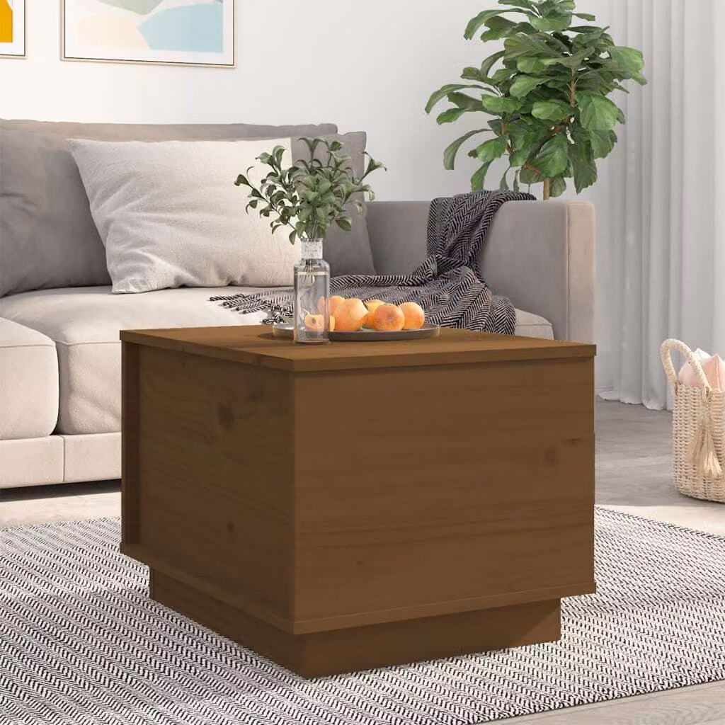 Maison Exclusive - Tavolino da salotto marrone miele 40x50x35 cm in legno massello di pino