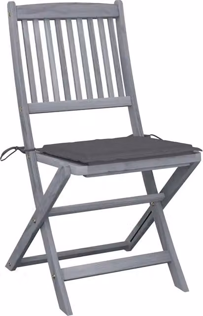 Sedie Pieghevoli 6pz con Cuscini in Massello Acacia 3065434