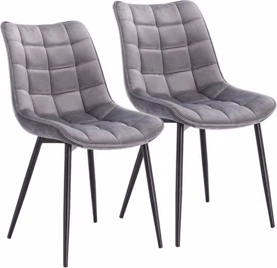 Sedili da Soggiorno in Pelle di Velluto Grigio Chiaro - Set di 2, 4 o 6 Pezzi