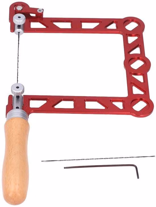 Seghetto manuale in alluminio per la lavorazione del legno - Design ergonomico - Include la lama - Sega per legno di precisione