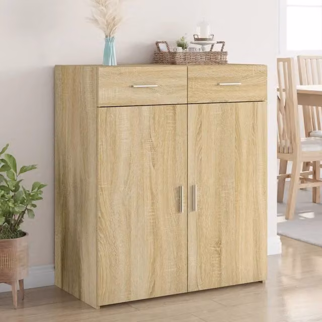 Credenza vidaXL in legno beige per sala da pranzo, L 80 x P 42,5 x H 93 cm