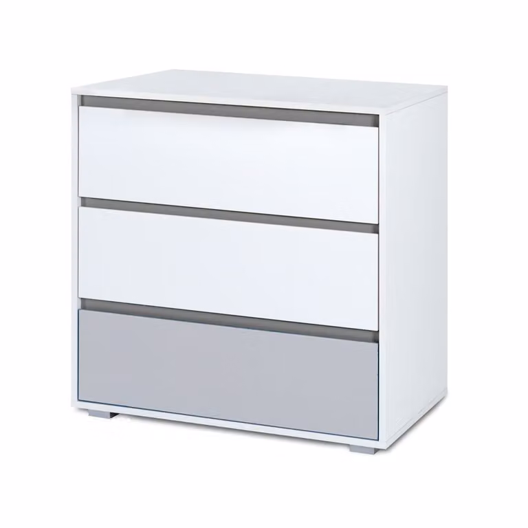 Cassettiera per camera dei bambini AGIRA – bianco / grigio