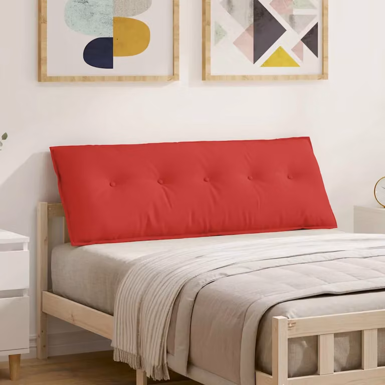 Cuscino per schiena ergonomico vidaXL rosso in tessuto poliestere L 140 x P 19 x H 50 cm