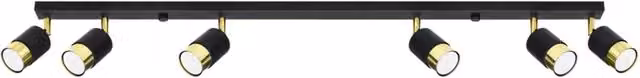 Spot soffitto lineare nero/oro 6xGU10 10W OSCURO Pure Lume