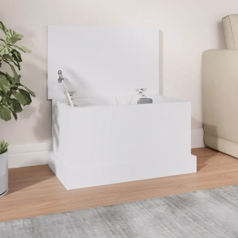 Scatola portaoggetti bianca vidaXL in legno MDF L: 50 cm, P: 30 cm, H: 28 cm