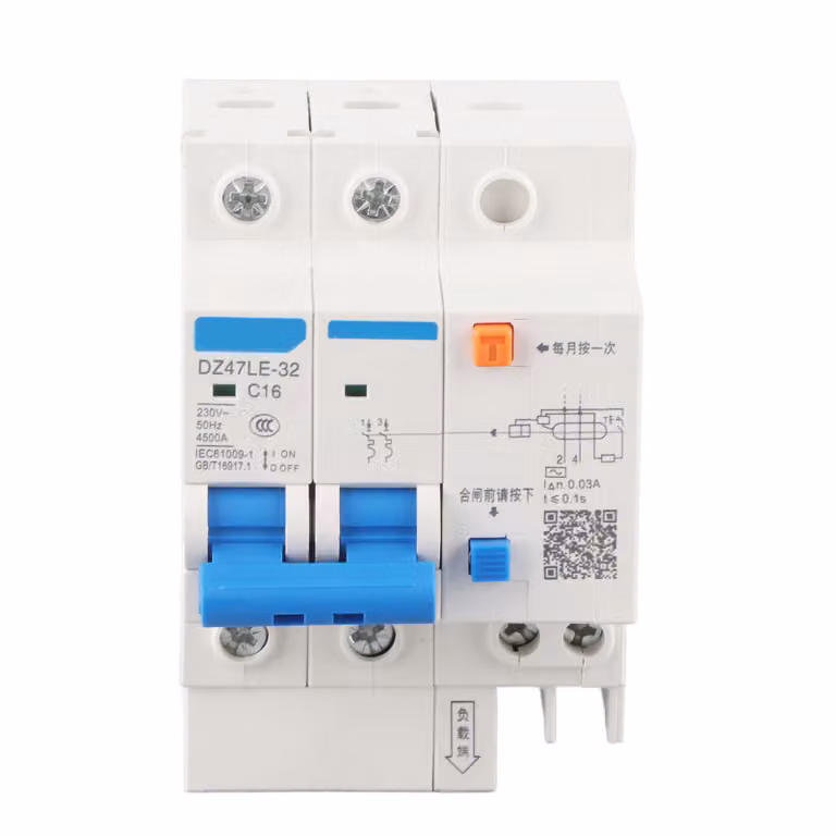 Interruttore differenziale DZ47LE 32 2P+2 C16 Interruttore differenziale 230V/16A
