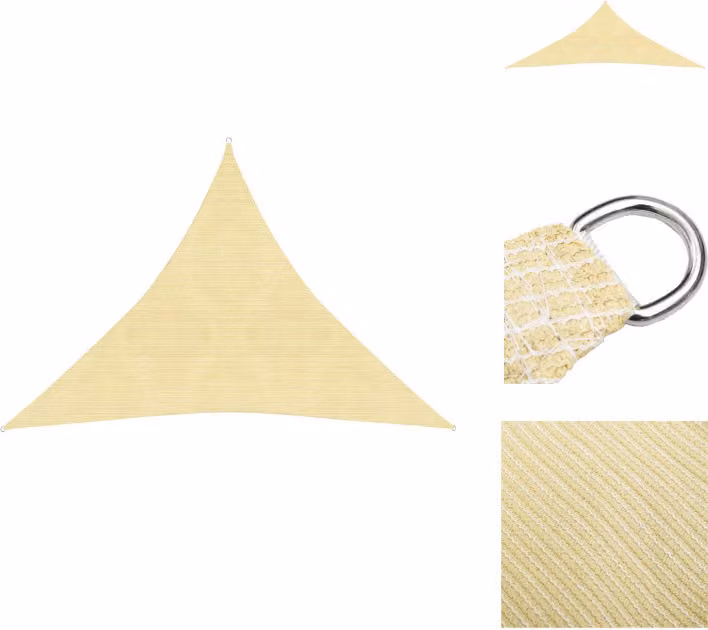 vidaXL Tenda 160 g/m² Beige 4x4x4 m HDPE - Ombrelloni e tende da sole