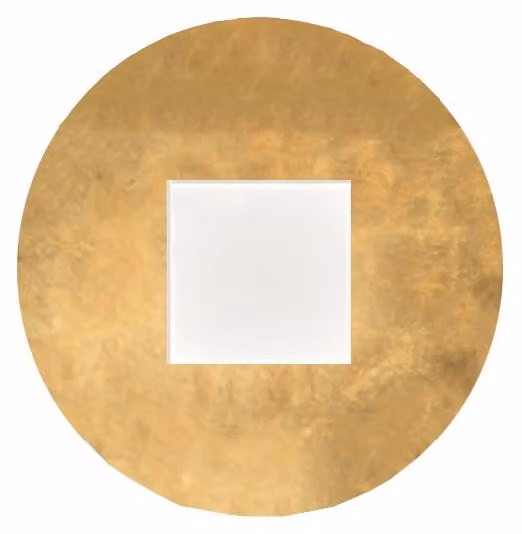 Plafoniera Contemporanea Pixart Metallo Foglia Oro Led 26W