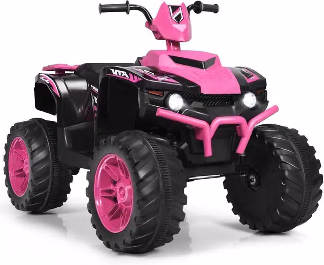 Quad elettrico per bambini con velocità variabile e avviamento sicuro, rosa, L 104 cm x P 67 cm x H 74 cm