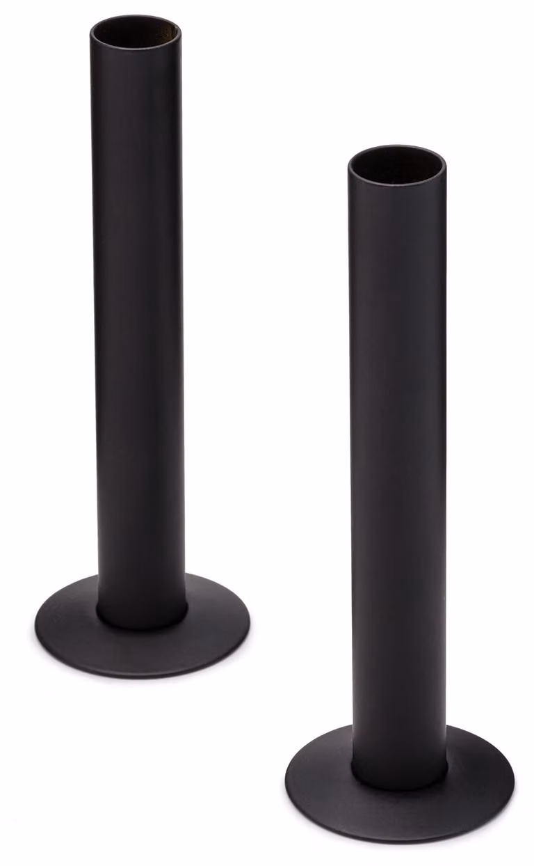 Termostato per radiatore, raccordo a manicotto nero, 130 mm x 18 mm, per tubi dei radiatori