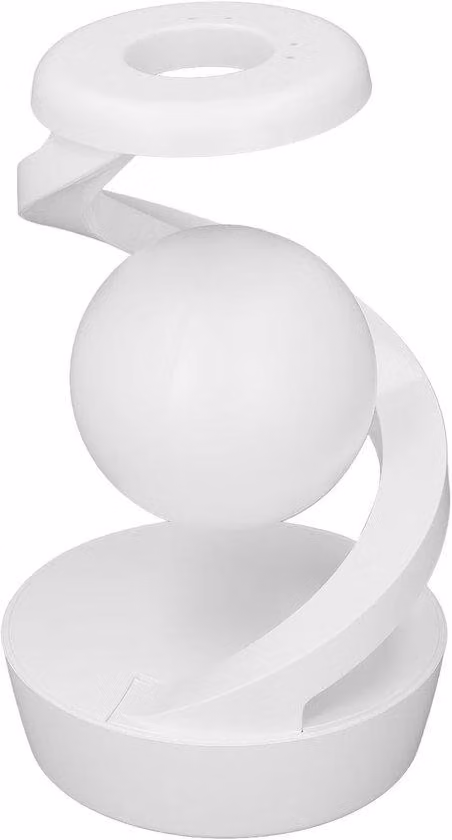 Lampada notturna a LED - Ricaricabile tramite USB - Design creativo - Lampada a dondolo RGB con effetto magnetico - 15W - Funzionamento manuale, ideale per camere da letto e soggiorni - Colore: bianco - Confezione: 1 pezzo