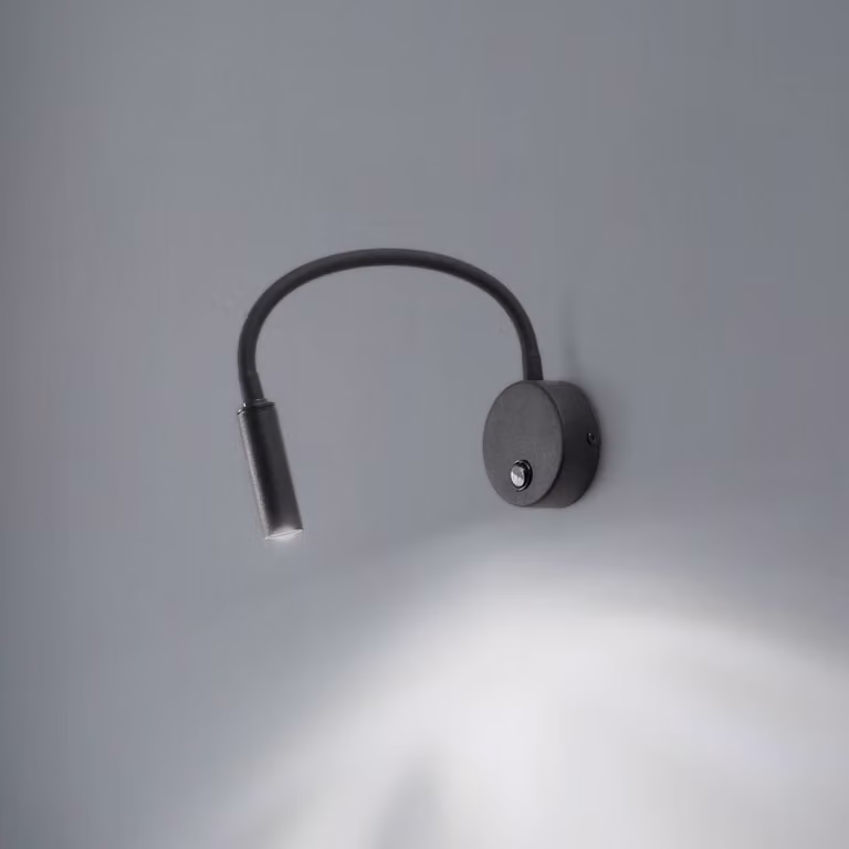 Applique da parete Lagos TK Lighting, Nero, Camera da letto, Metallo, Moderno, Applique