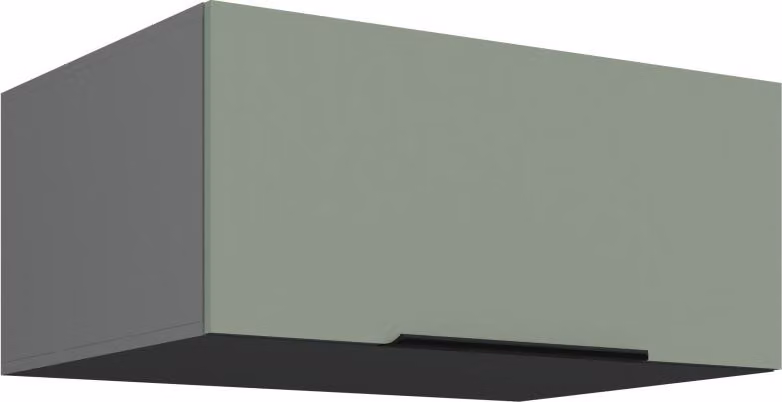 Cappa aspirante profonda LUNARA - larghezza 80 cm, verde / antracite