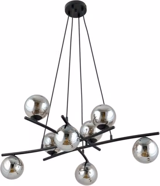 Lampadario sospeso Emibig ESSA 8 luci grafite nero