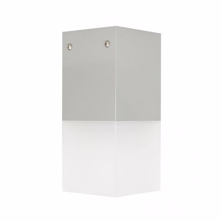 Lampada da soffitto spot per esterni 22x10 cm 1xE27 argento IP44 SU-MA Cube CB-MAX S AL
