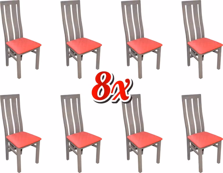 Garnitur 8x Stühle Stuhl Polster Moderne Sets Design Lehn Sessel Komplett Möbel