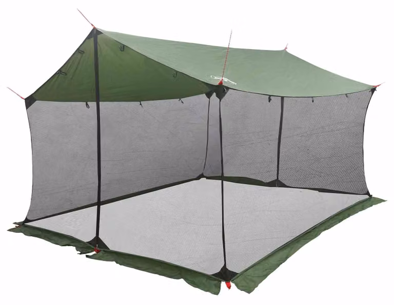 Tenda da campeggio con pareti in rete, verde, dimensioni 340 x 260 x 220 cm