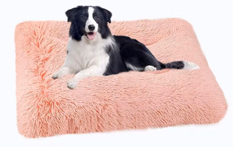 Cuccia per cani, morbida, 122x83 cm, rosa, lavabile, imbottita