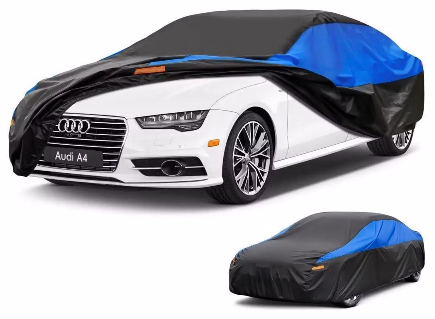 Copertura impermeabile e traspirante per auto, adatta ai modelli Audi A4 (2004-2024), disponibile nei colori nero e blu