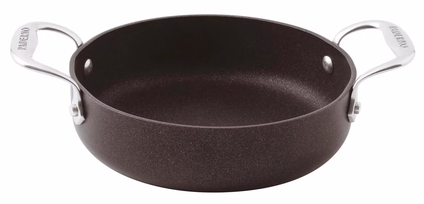 Casseruola bassa in alluminio antiaderente Serie 16410 con due maniglie, diam. 16cm