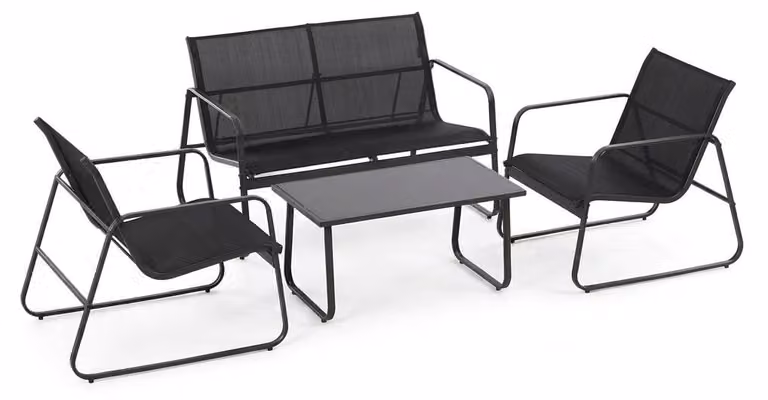 Set Arredo Giardino Esterno Palau Antracite Moderno Salotto Relax Palau