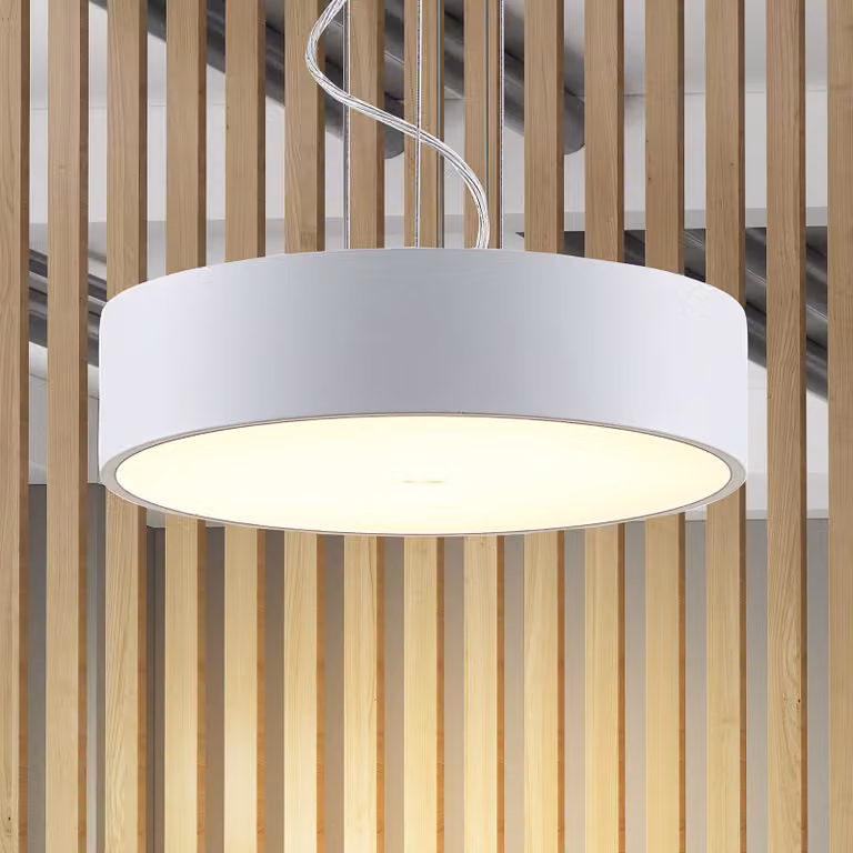 Arcchio Lampada LED a sospensione Noabelle, Ø 40 cm, bianco, metallo Noabelle Arcchio, dimmerabile, Bianco / Opale, Cucina, Metallo, Moderno