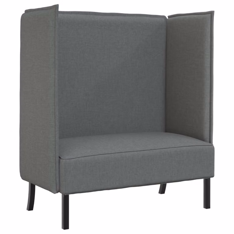 Divano moderno lineare vidaXL in tessuto grigio con struttura imbottita