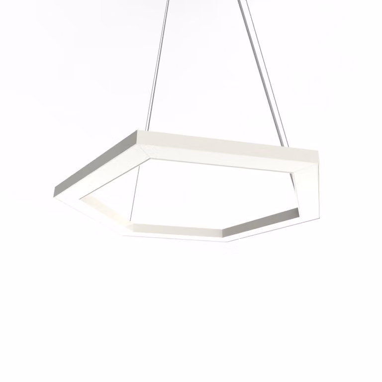 Lampada A Sospensione Esagono D40 Monocolore Lucida