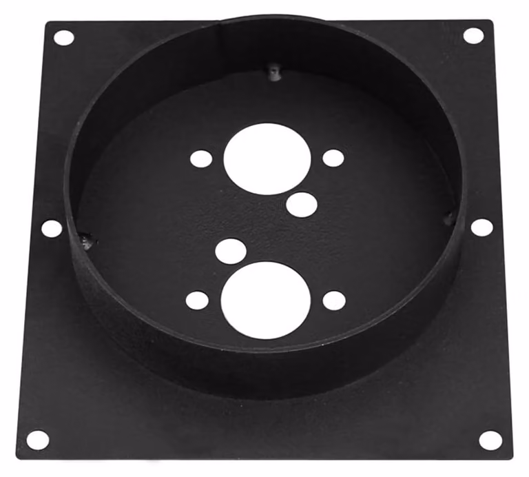 Piastra di montaggio per riscaldatore diesel - Piastra in acciaio inossidabile, dimensioni 170x155 mm - Diametro 130 mm