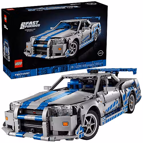LEGO Technic Nissan Skyline GT-R (R34) Fast & Furious, Colore Argento, 42210 – 2