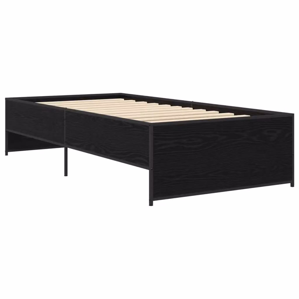 Struttura del letto con giroletto in rovere nero e doghe in legno L: 200 cm, P: 80 cm – 2