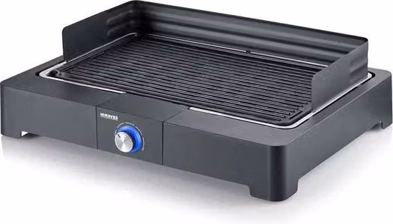 Griglia elettrica da tavolo Severin eBBQ con display digitale, in acciaio inossidabile e alluminio, colore nero