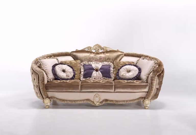 Klassische Polster 3 Sitzer Textil Couchen Textil Sofa Sofa Dreisitzer Couch