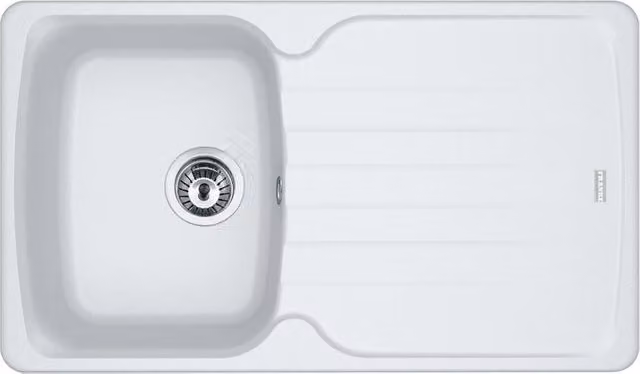 Lavello integrato in fragranite Franke Antea con 1 vasca, bianco, reversibile, L 86 cm x P 50 cm