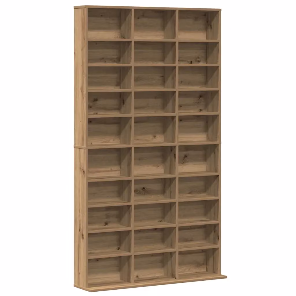 Mobile per CD moderno vidaXL in legno marrone, sospeso a parete, L: 101 cm, P: 23 cm, H: 177,5 cm – 2