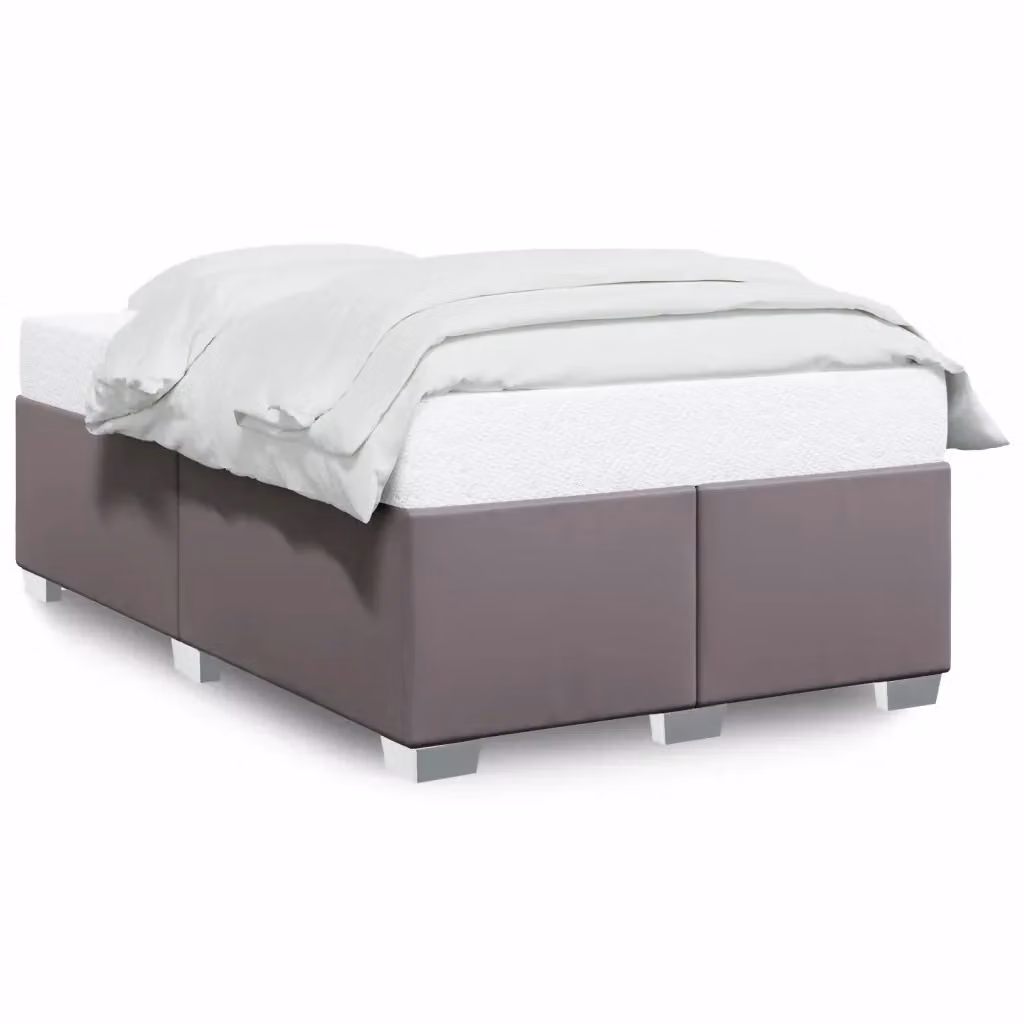 Giroletto senza materasso vidaXL in similpelle grigia con doghe in legno L: 120 cm, P: 190 cm – 2