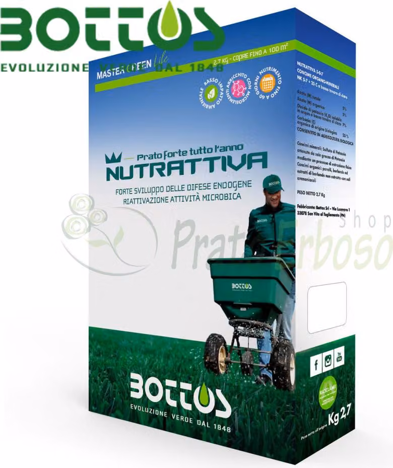 Bottos Nutrattiva 5-0-7- Fertilizzante per prato da 2,7 Kg