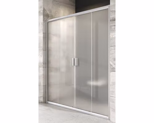 Porta doccia a due ante RAVAK Blix BLDP4-120 satin+Grape 190x117-121 cm 0YVG0U00ZG