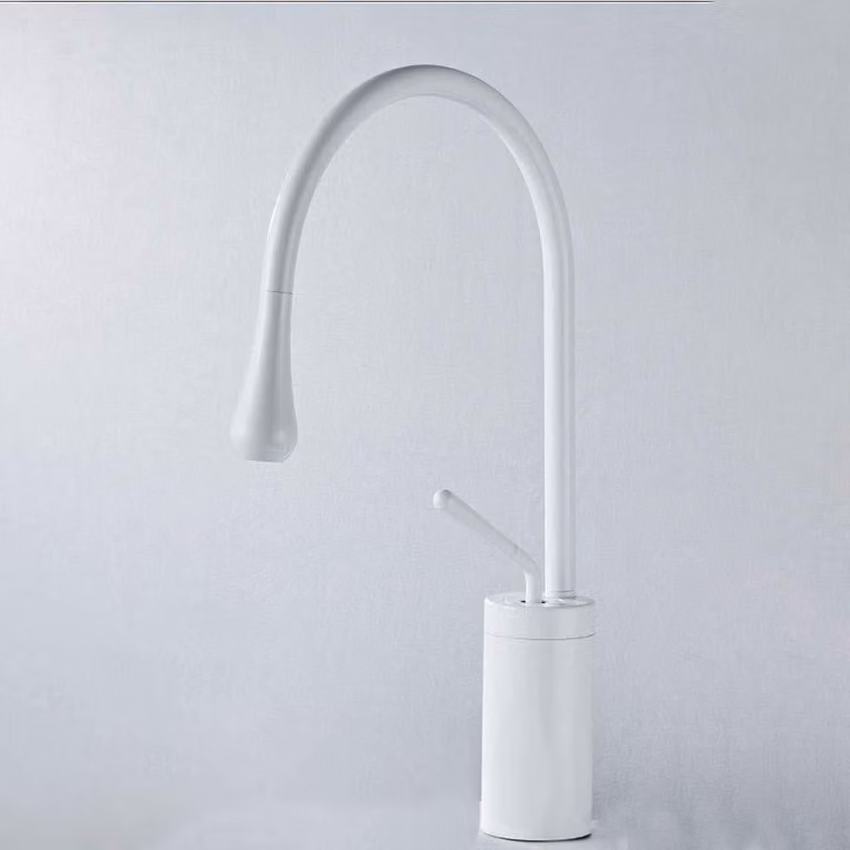 Solidchoice - Miscelatore per cucina con acqua calda e fredda, colore bianco