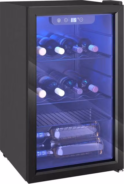 Cantinetta per Vini 24 Bottiglie ¨C zephmum ¨C 68 Litri, Nero, Vetro