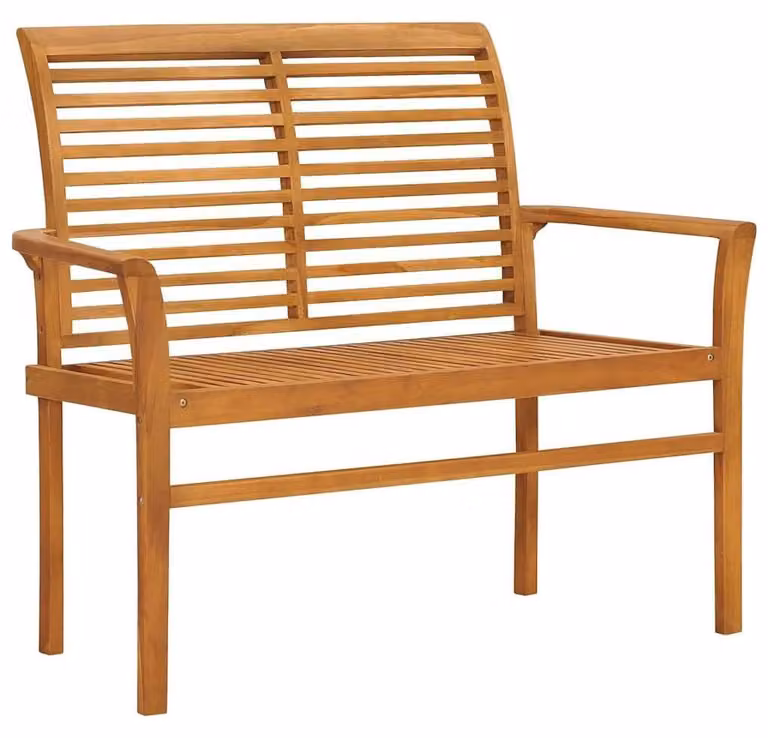 Panca da giardino in teak massello, 112 cm